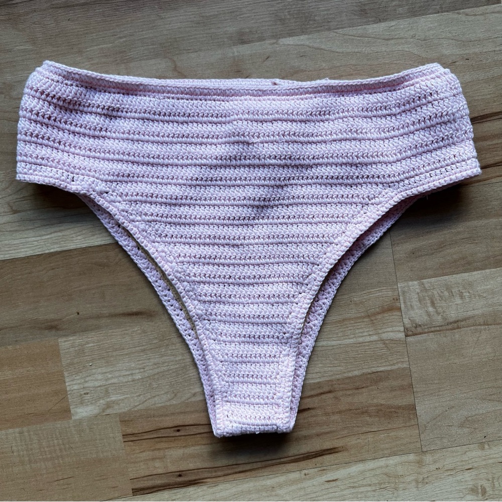 NWOT Maiyo Rose Crochet High Rise Bikini Bottom - Picture 2 of 11